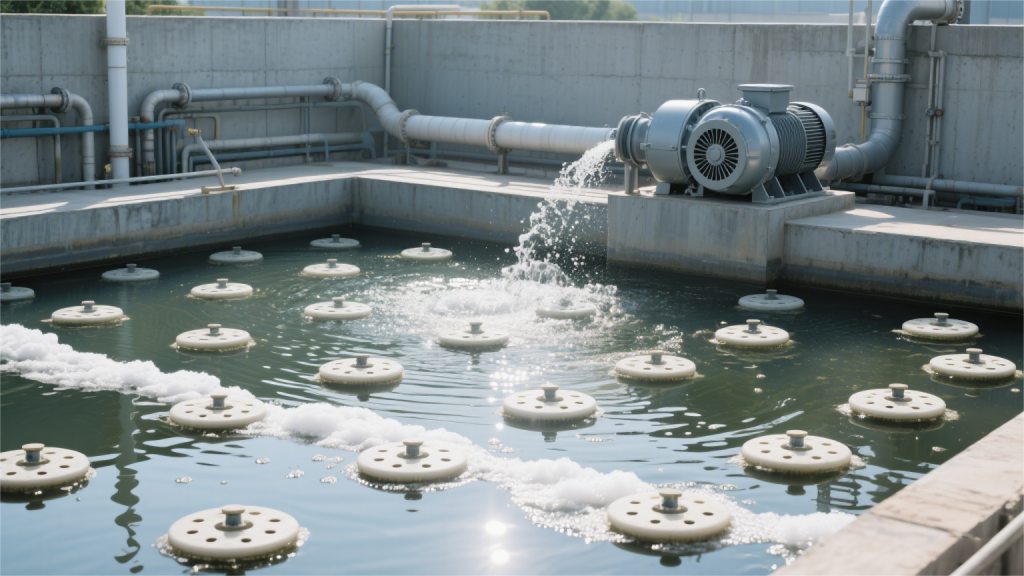 HTA jet aerators used in wastewater treatment aeration tank